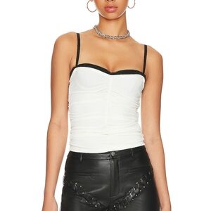 Miaou Cream Bustier Top - Size Medium